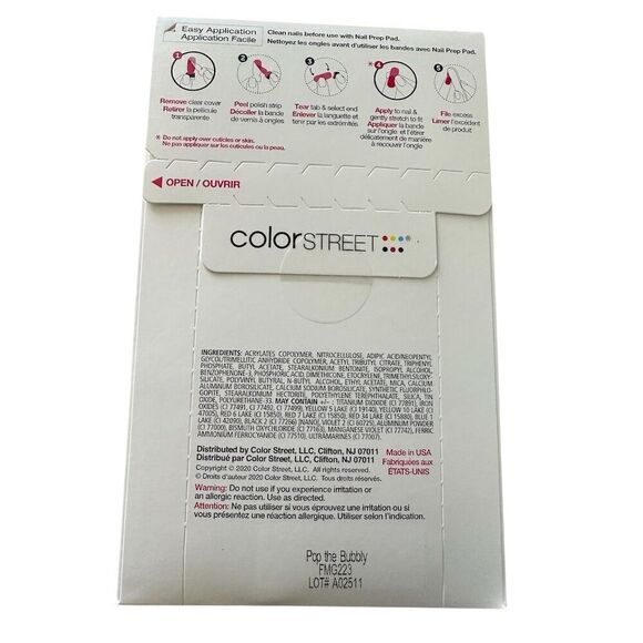 Color Street Nail Polish Strips Pop The Bubbly Gold Glitter 16 Strips - Picture 2 of 2